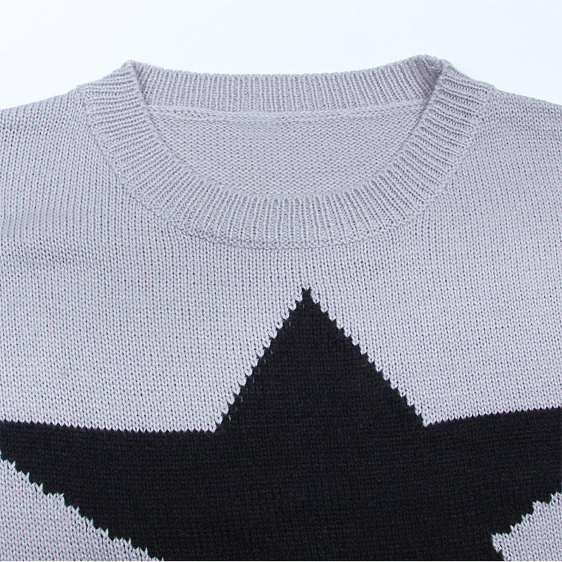 Title 8, Herbst Neue Lose Lazy Star Pullover Stricken He...