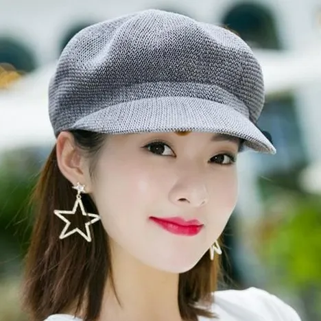 Summer Korean Version Is Good To Wear A Beret Hat Grey - Shop at LoveMi
