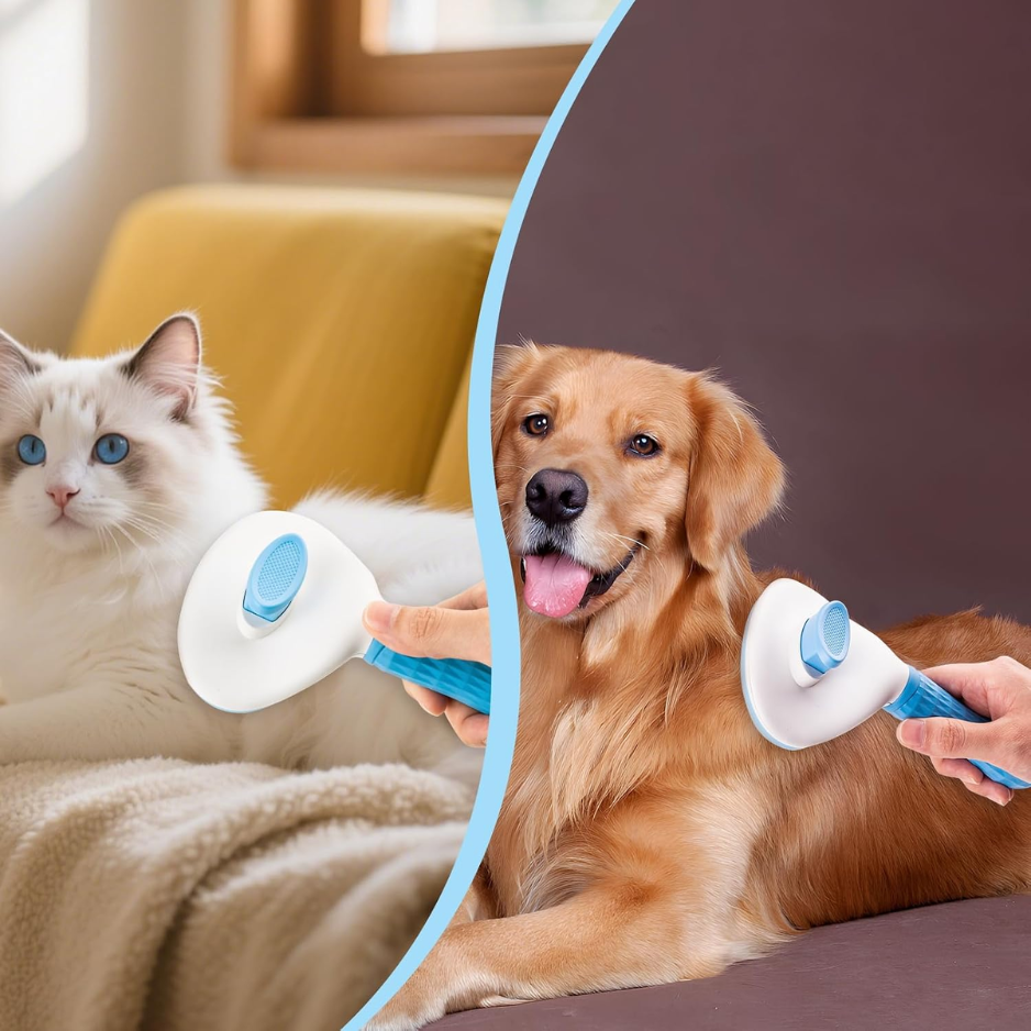 Self Cleaning Slicker Brush, Dog Cat Bunny Pet Grooming Shedding Brush 2