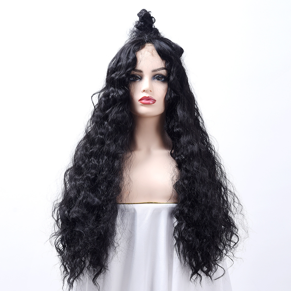 Front Lace Hand Hook Fluffy Corn Perm Wig Headgear 24Inch - Shop at LoveMi