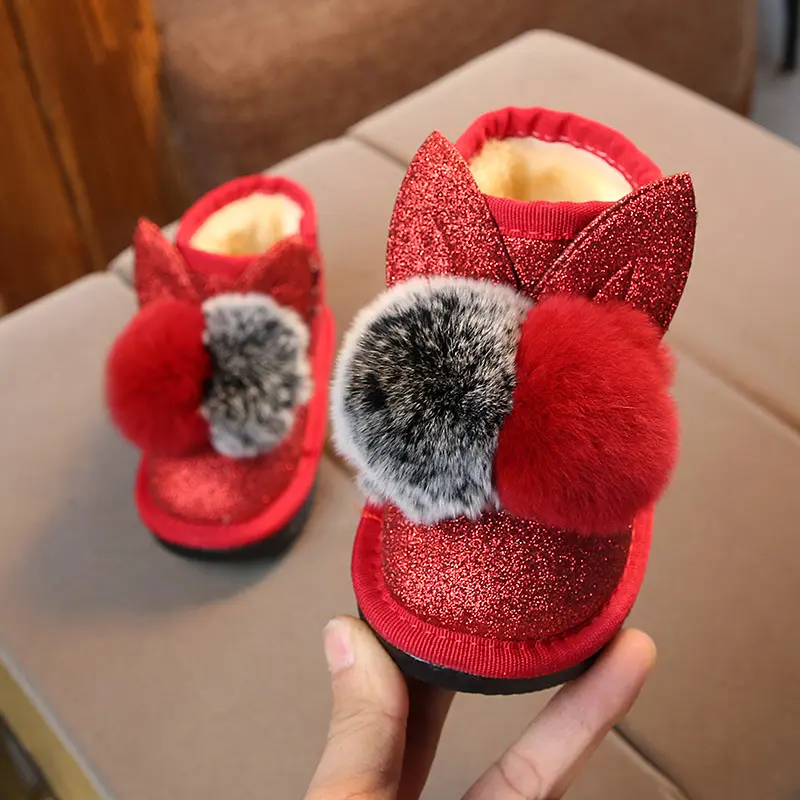 Semi-baby Non-slip Soft-soled Cotton Shoes Warm Winter