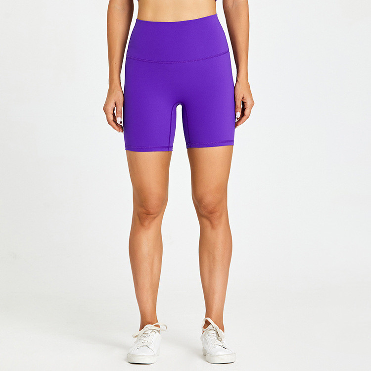 Exercise Without Embarrassment Feel Naked, Scrub And Wear Tight High waist Yoga Shorts Noble Purple - Shop at LoveMi