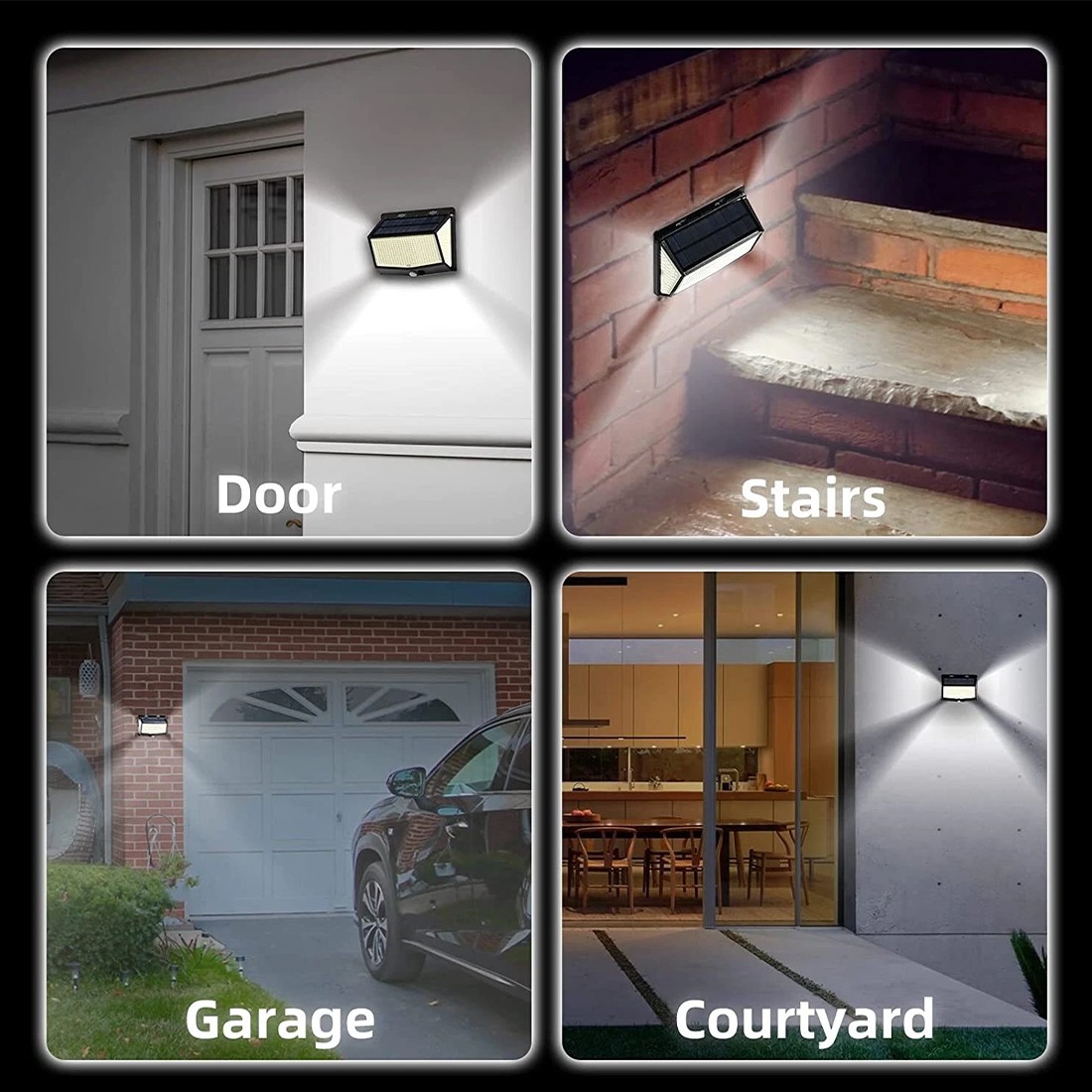 2pcs 468 LED Solar Powered PIR Motion Sensor Wall Lights Outdoor Security Lamp — image 2