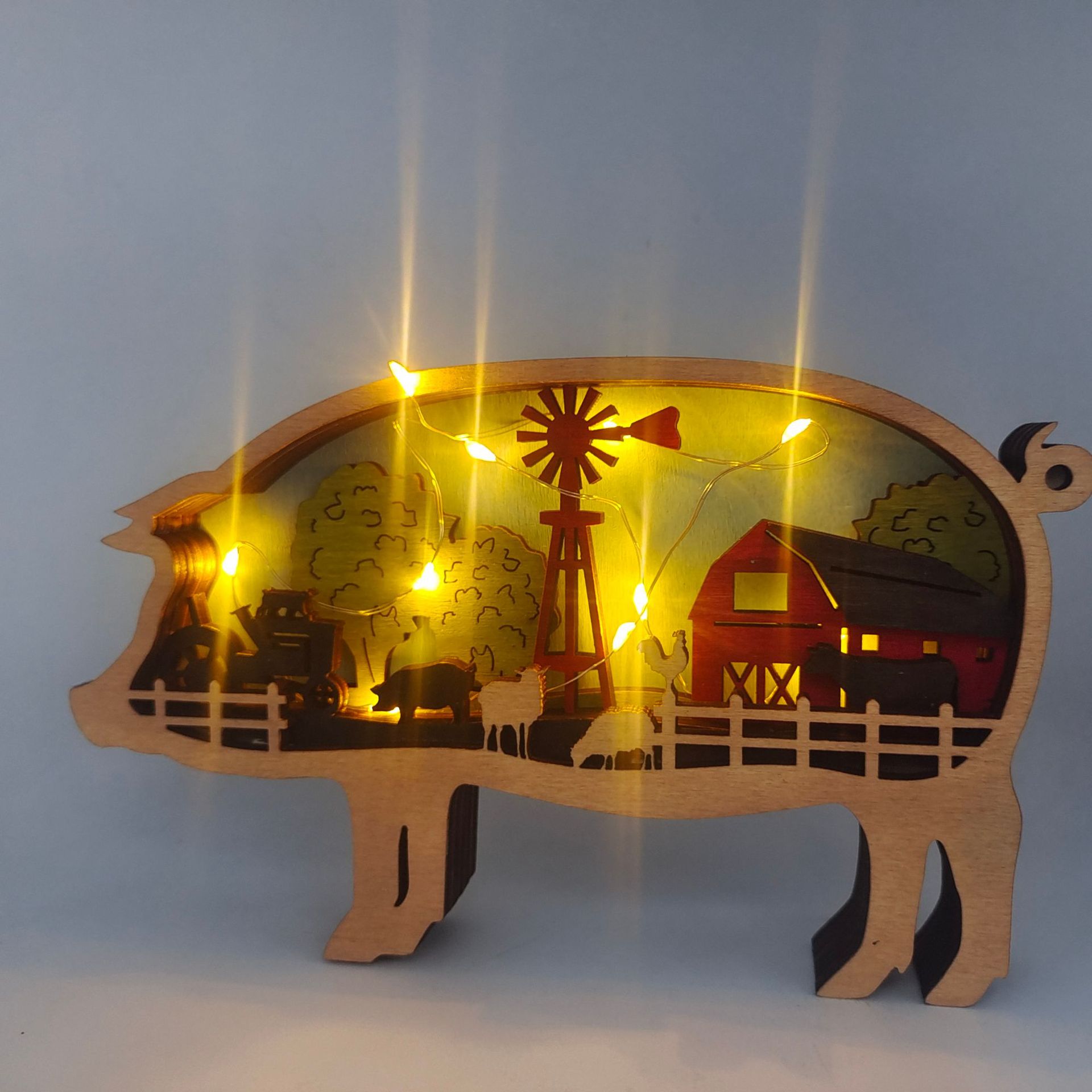 Pigs with lights