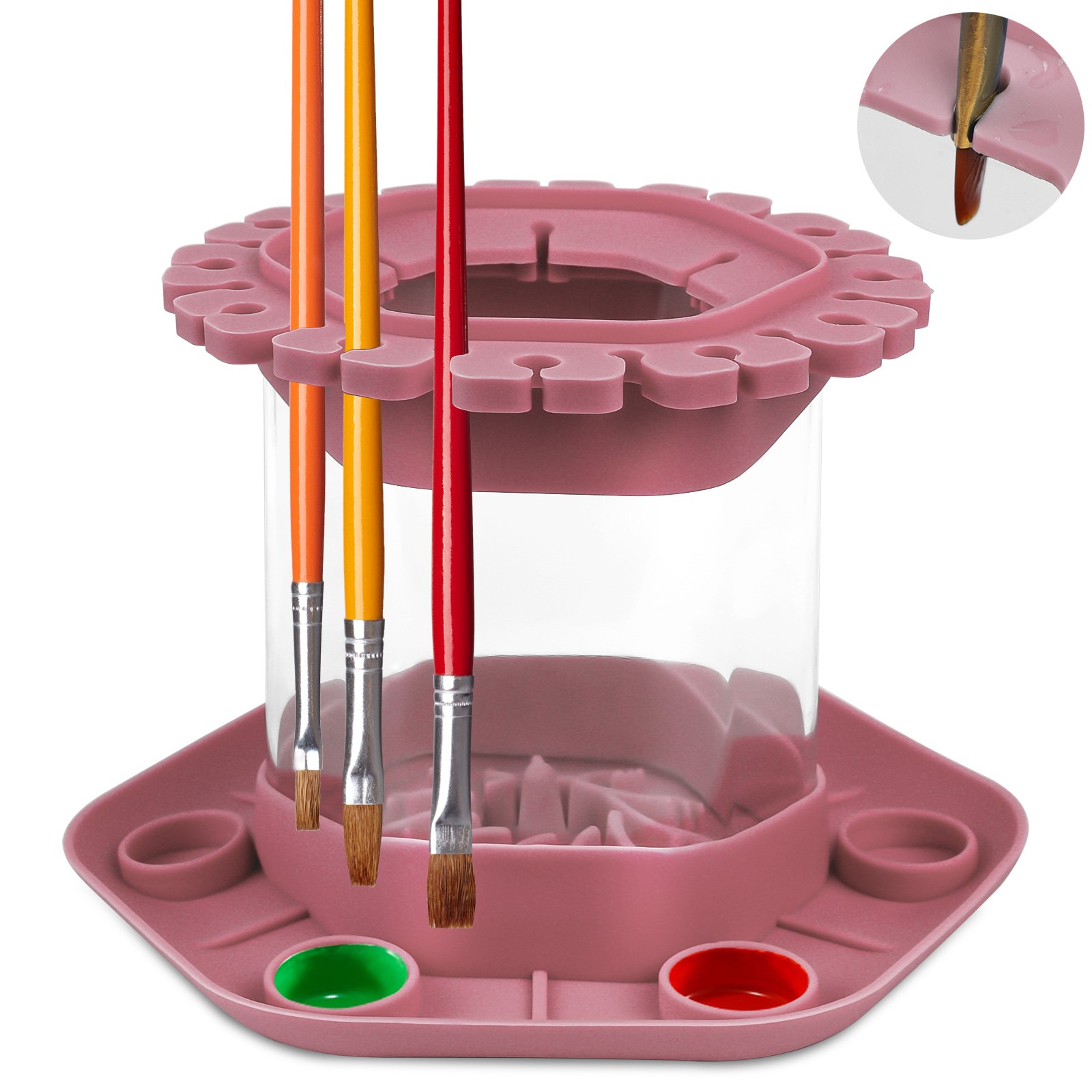 Paintbrush Cleaning Tool, Painting Brush Scrubber Board Cleaner Detachable