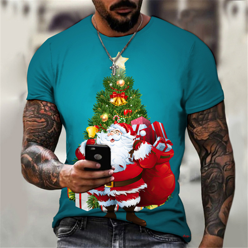 Title 5, Kerstmis heren 3D T-shirt met digitale print en...