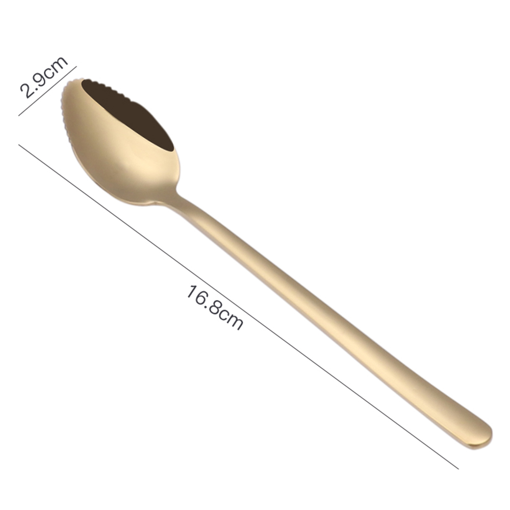 Title 6, 304 stainless steel titanium-plated fruit scoop