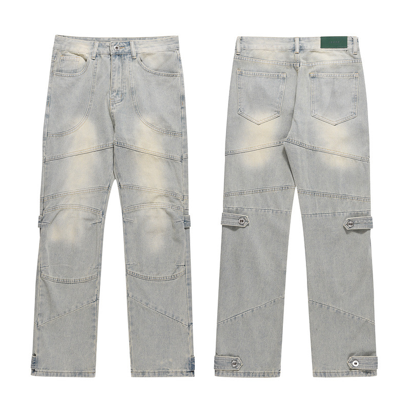 Title 6, Heren casual jeans, recht en los, met een used ...