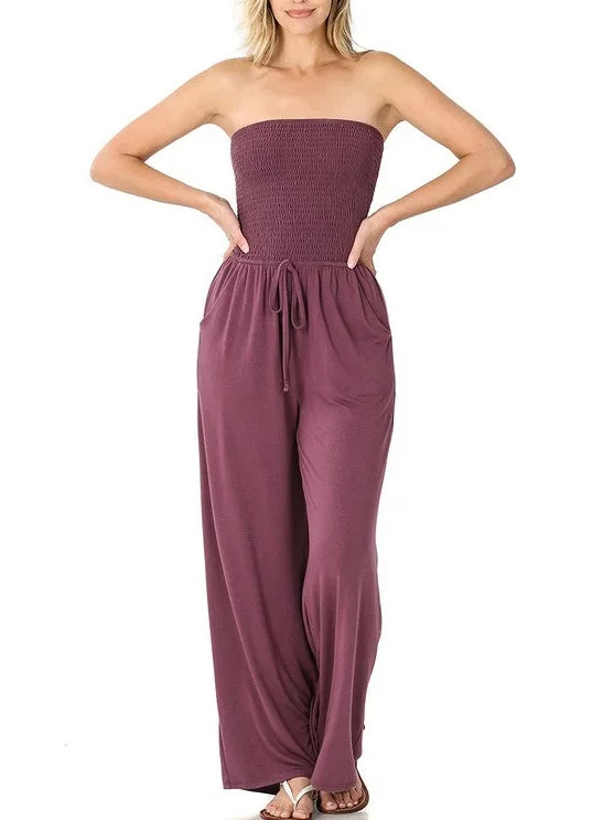 European And American Fashion Solid Color Wide Leg Jumpsuit Xl Style 3 - Shop at LoveMi