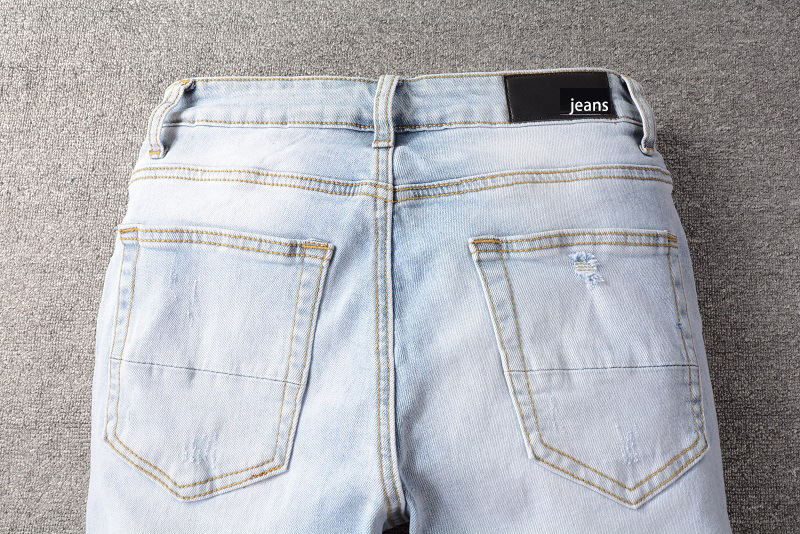 Title 9, Calça jeans azul claro masculina com rasgos, bo...