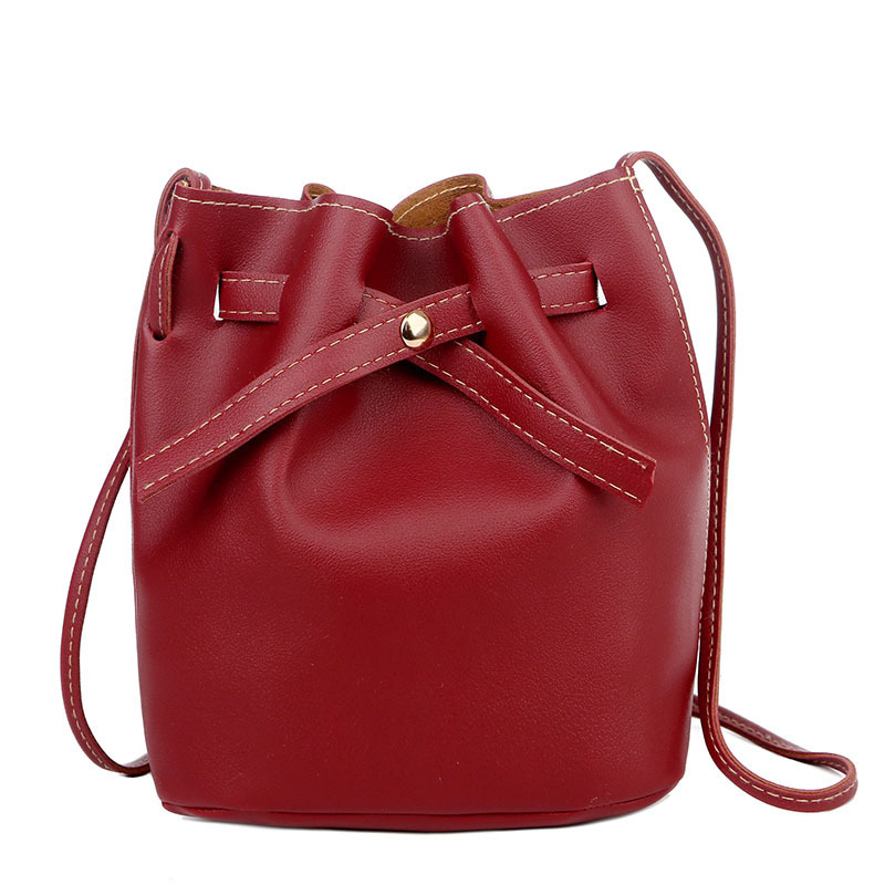 Title 3, Korean Style Solid Color Bucket Bag Spring Ladi...