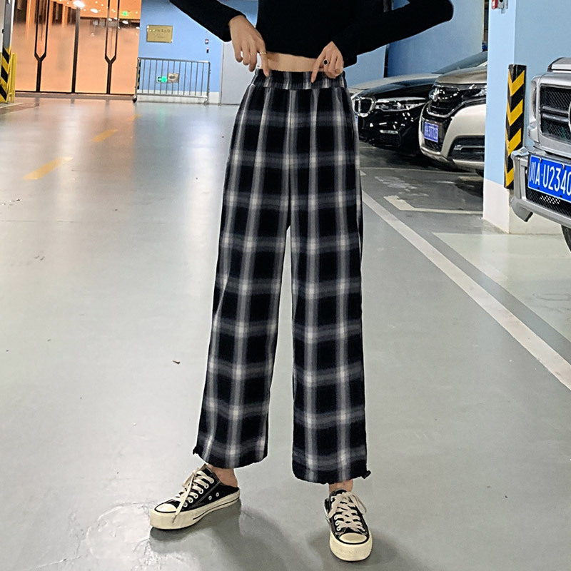 Straight, Loose High Waisted Pendant Pants With Wide Legs