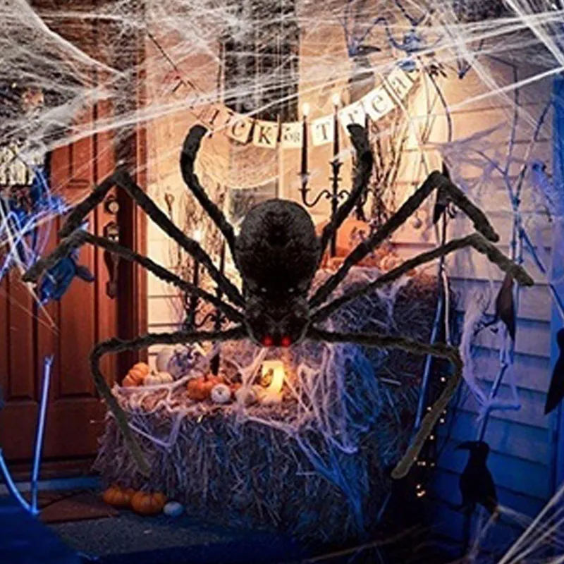 Halloween Ghost Festival Supplies Bar Decoration Props Plush Spider Haunted House Prop Indoor Outdoor Giant Decor – image 3