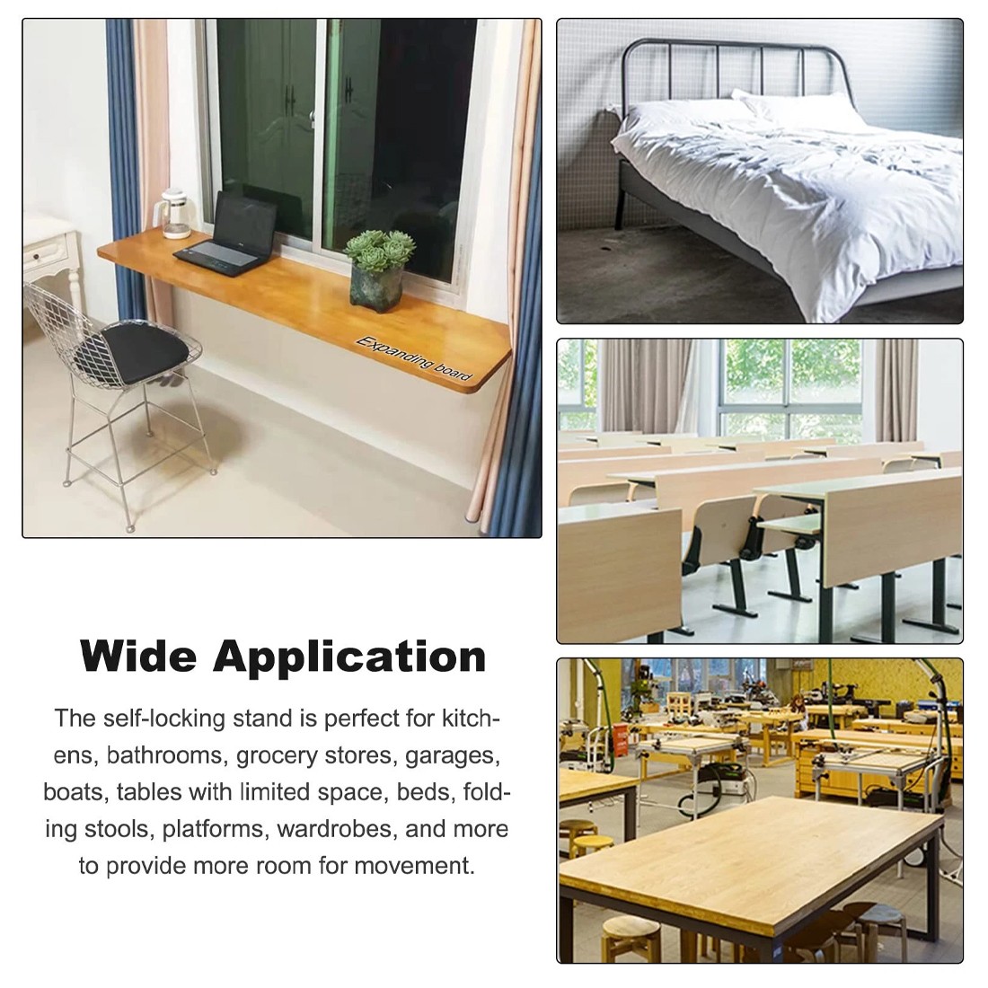 4x Folding Table Chair Leg Hinges 90 Degree Self-Locking Bracket Hinge Hardware 7