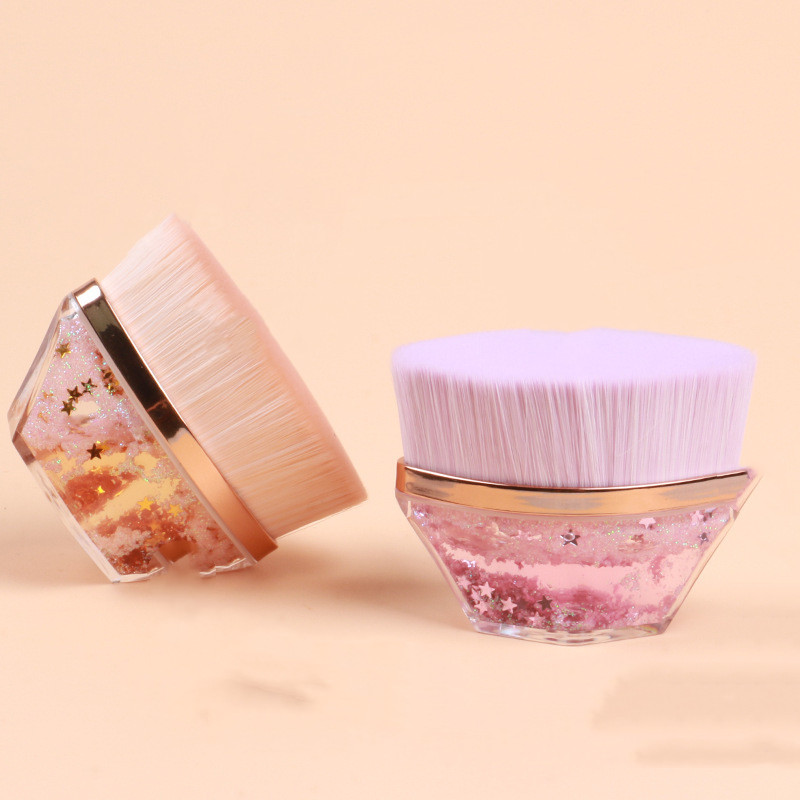 Oro Petala Pennello per Maquillage Dorata Non Mangiare Polvere Con Scatola di Stoccaggio Senza Fessure