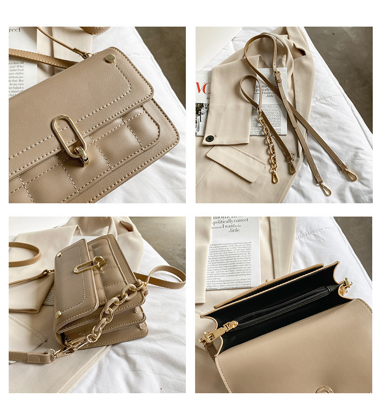 Title 6, One-shoulder Messenger Small Square Bag