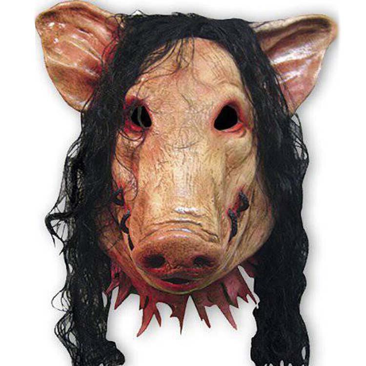 Animal Headgear Horror Douyin  Children Chainsaw Horror Pig Bajie Mask With Hair Pig Head Mask — foto 5
