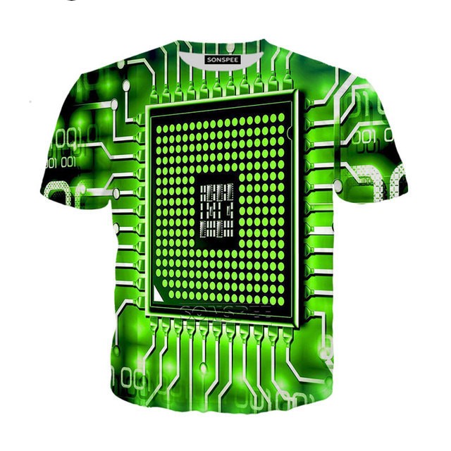 Title 11, Camiseta masculina com estampa digital 3D de pl...