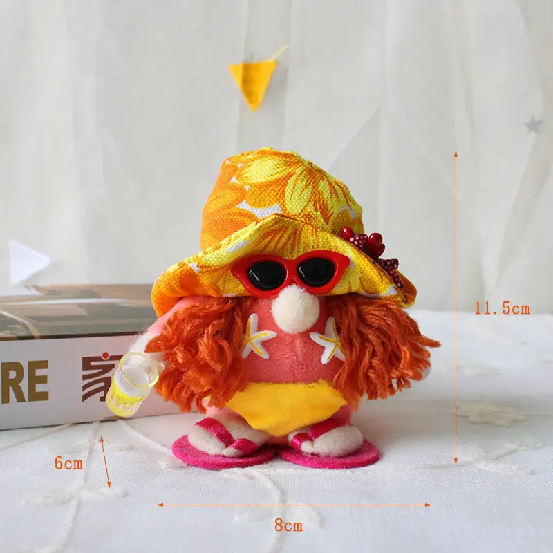 Creative Cute Beach Faceless Doll Ornament
