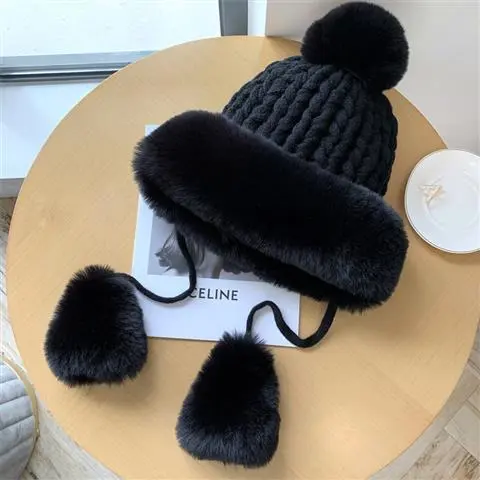 Women's Cold proof Knitted Warm Wool Hat Black - Shop at LoveMi