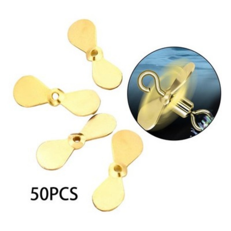 50Pcs Fishing Propeller Blade Thicken Turdy Non Damaging S
