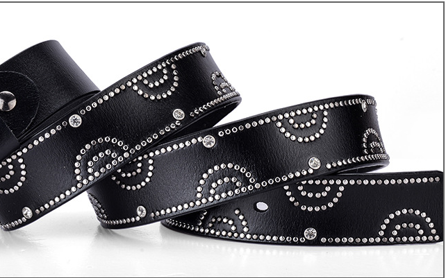 Title 11, Girly pants belt with rhinestone inlaid alloy p...