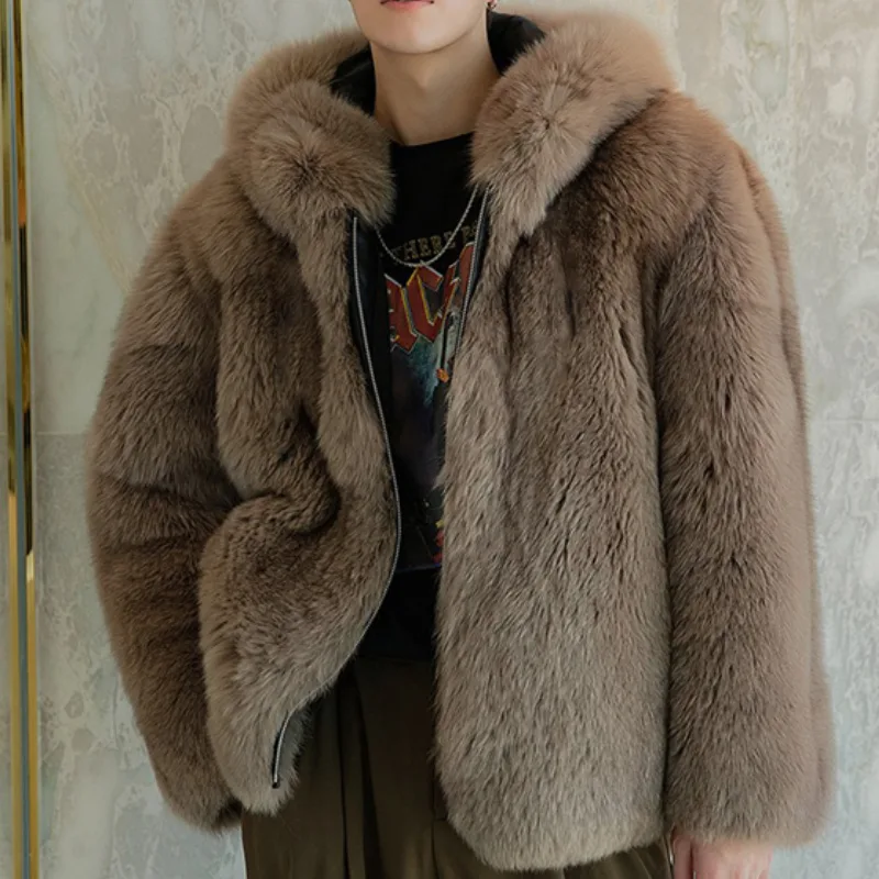 Wool Coat Hooded Thickened Jacket and Fleece