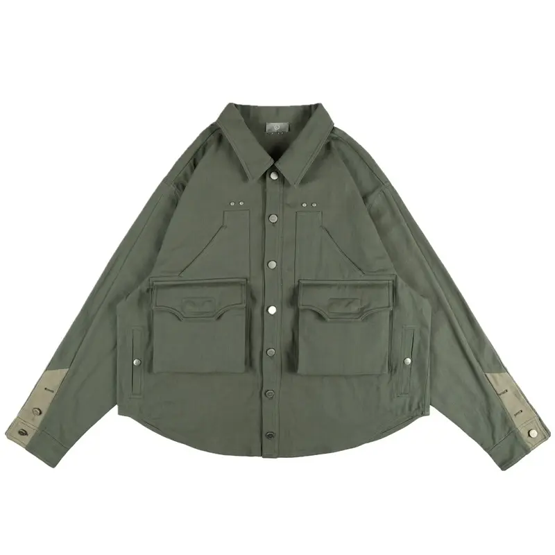 Three-dimensional Cut Buttoned Loose Shirt Jacket Men's And Women's Tops