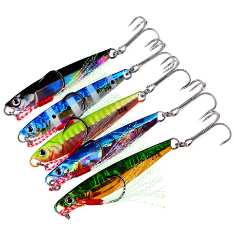 Luminous Long Shot Double Hook Iron Plate Metal Lure