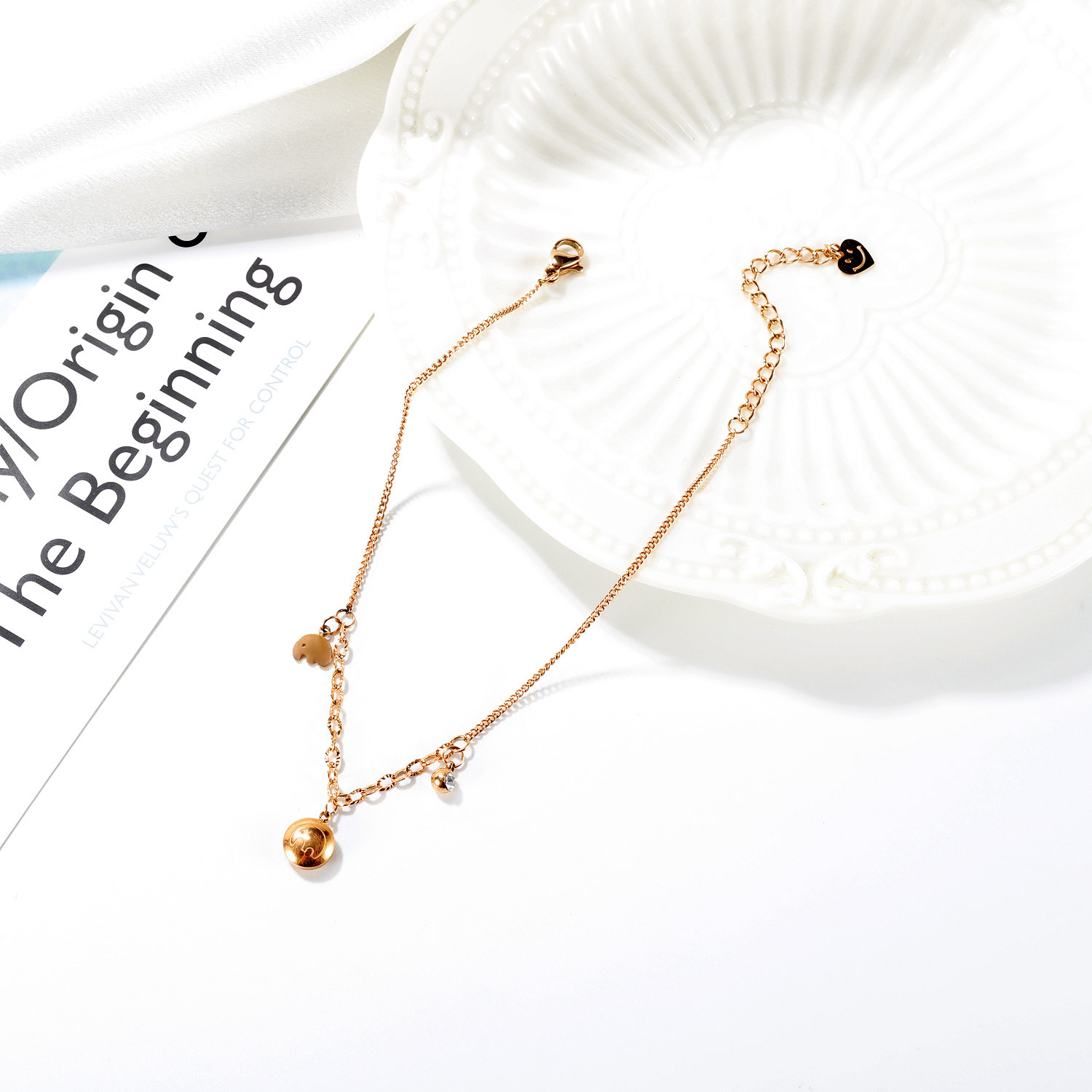 New Niche Design, Hong Kong Style, Fashion Temperament, Simple And Versatile Titanium Steel Anklet