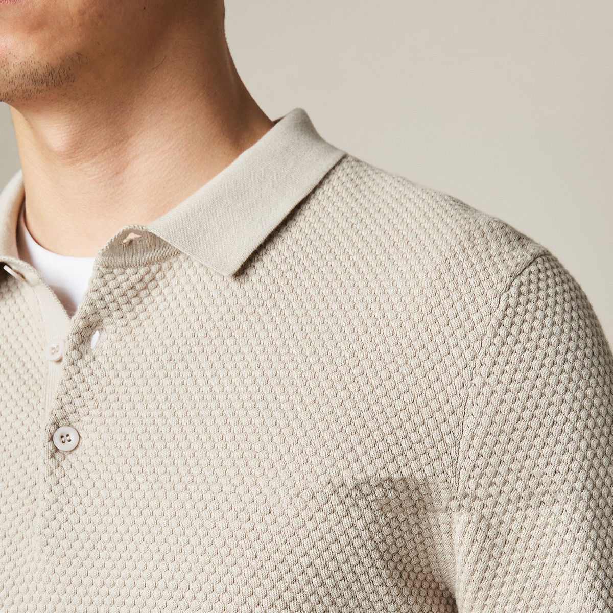 Title 5, Neues Herren-POLO-Shirt aus Strickwaren mit ein...