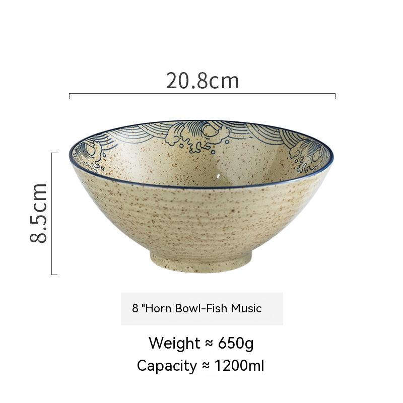 8inch Bowl Happy Fish