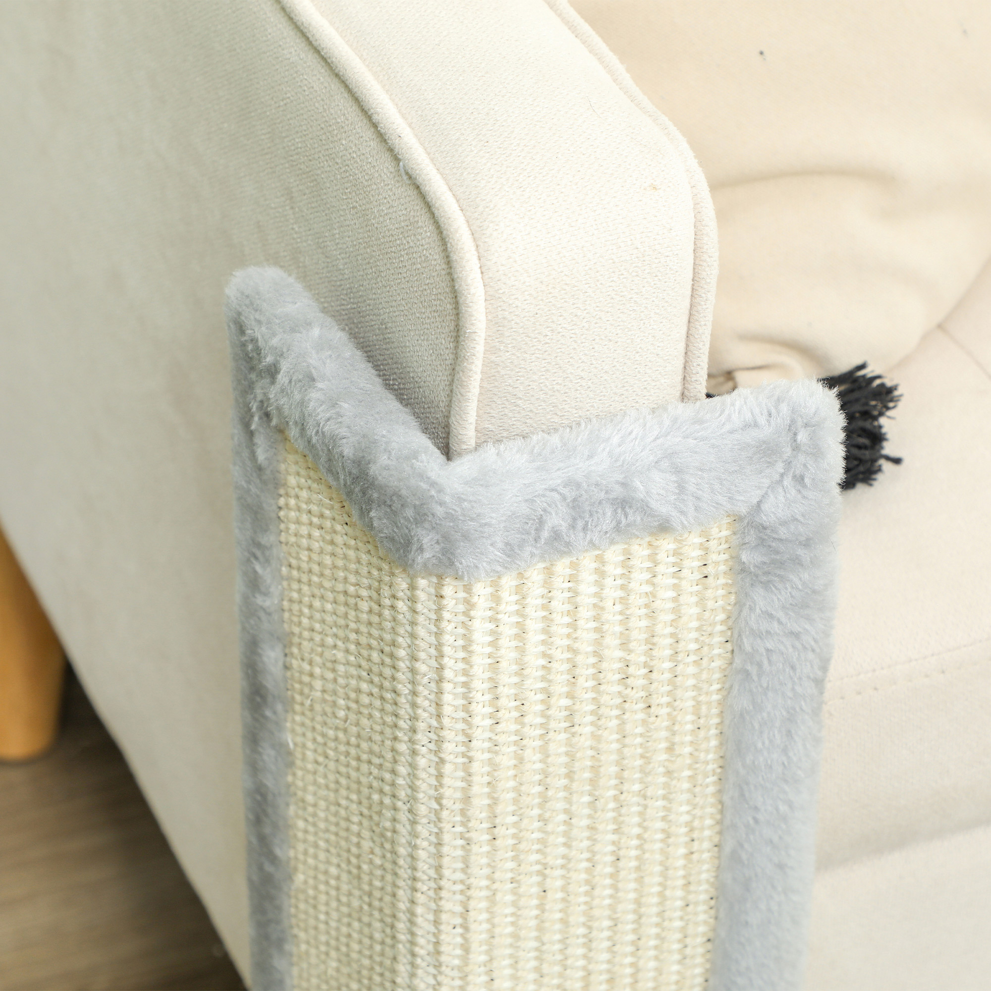 56cm Corner Cat Scratching Post With Sisal Pad, Grey — image 8
