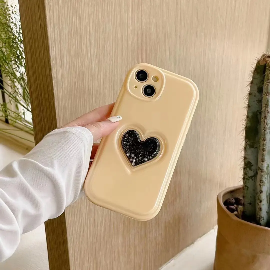 Applicable To Mobile Phone Shell Love Flash Powder Quicksand