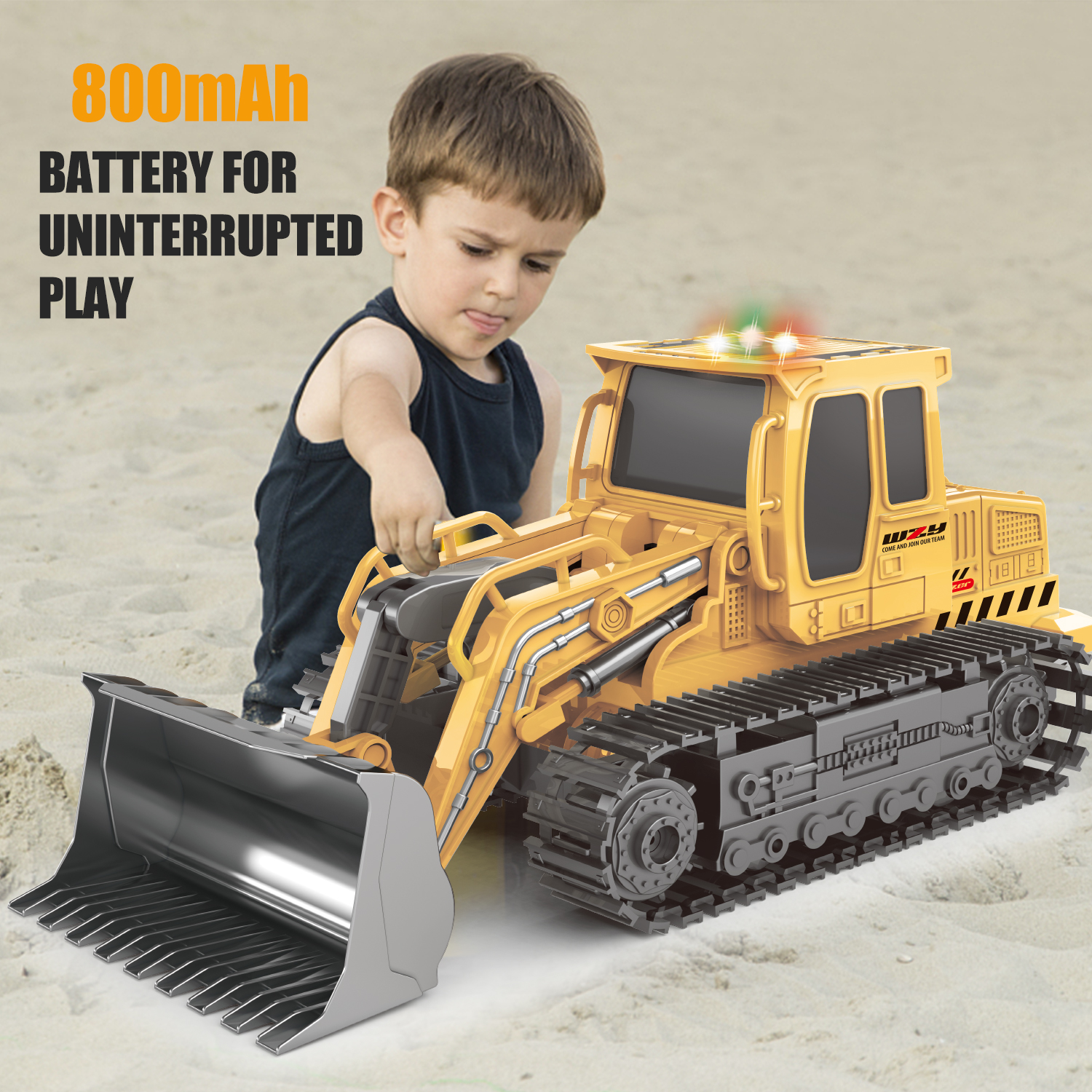 2025 Remote-controlled Engineering Vehicle Toy Bulldozer Excavator Kids Gifts 5