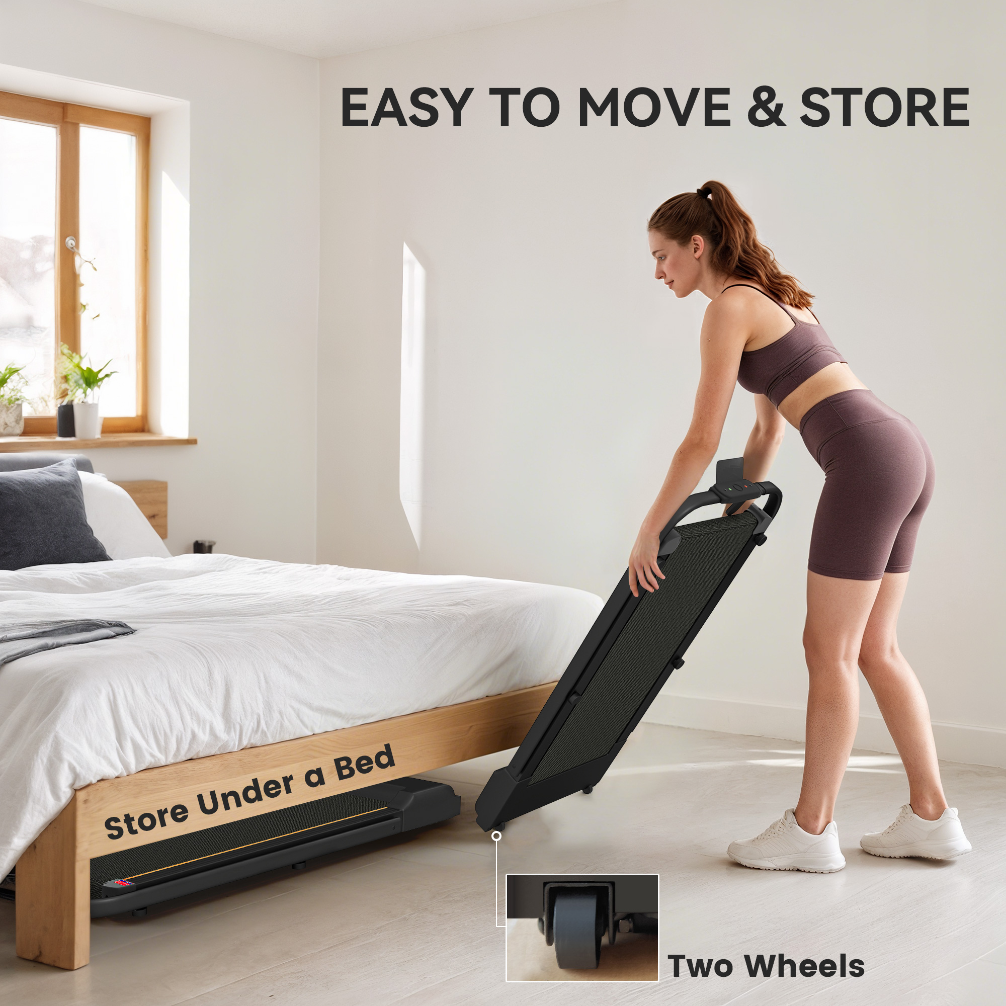 Orange-2.5-horsepower Walking Mat,1-6 Kilometers Per Hour Folding Treadmill — image 2