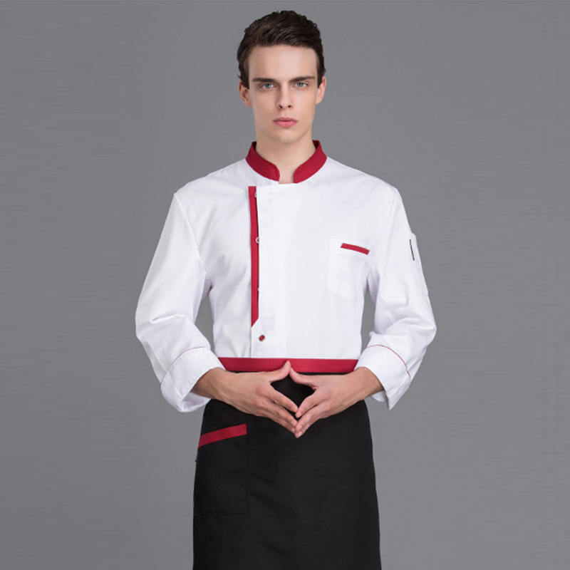 Chef Long Sleeve Coveralls With Dark Buttons