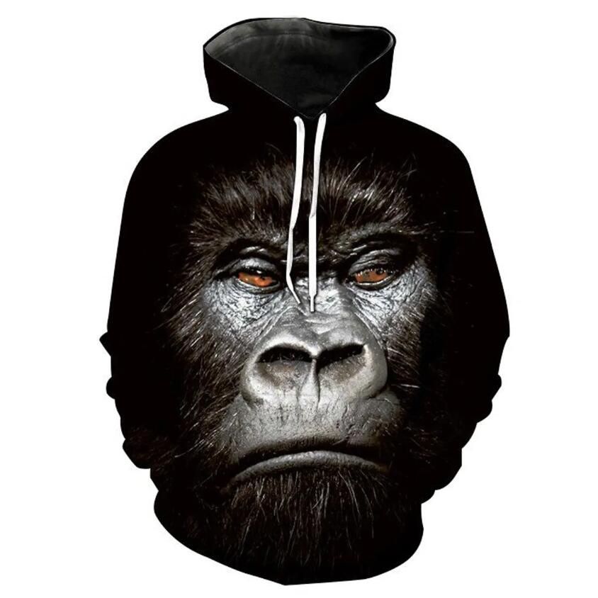 European And American Animal Print Long-sleeved Hoodie Street Sweatshirt