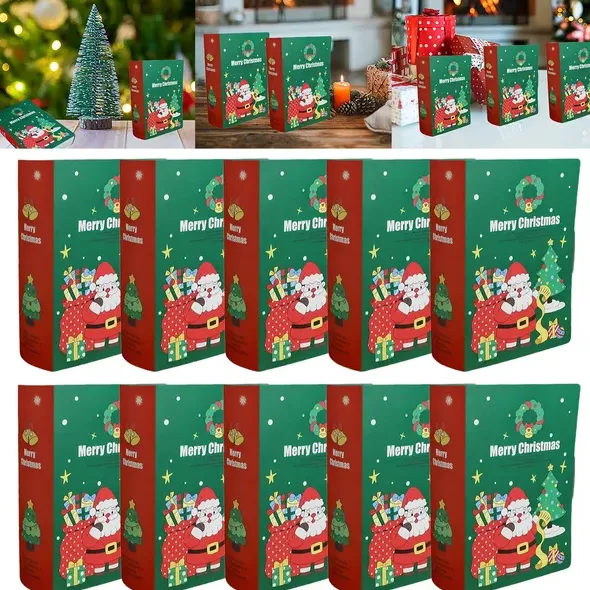 Christmas Candy Boxes Merry Christmas Santa Claus Xmas Tree Storybook Box Cookie Goodie Paper Treat Box For Christmas Gift Wrapping Holiday Party S... Multicolour - Shop at LoveMi