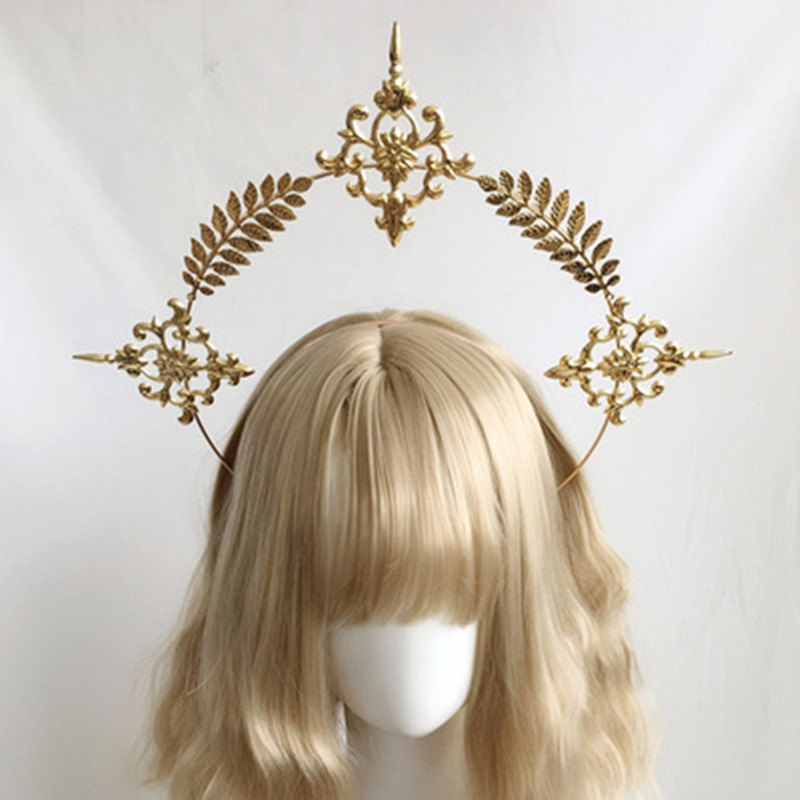 Wheat Ear Cross Feather Church Pope Golden Hair Ornament — foto 10