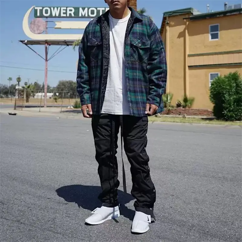Fashion Solid Color Ribbon Nylon Velcro Breasted Pants