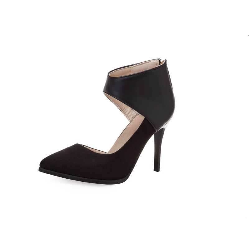 Women's New Large Size High Heel Toe Roman Sandals Black - Shop at LoveMi