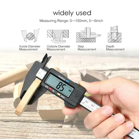 Carbin Fiber Electronic Digital Vernier Caliper Micrometer Guage LCD