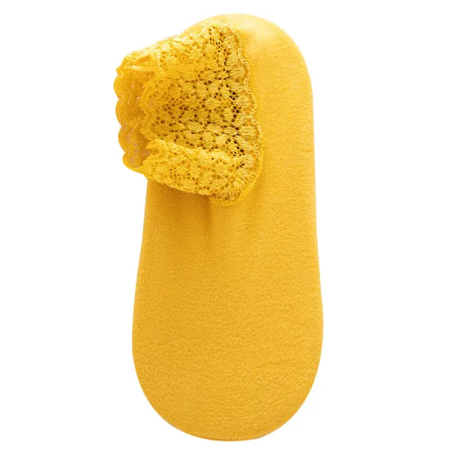 Warm And Thick Lace Confinement Sleeping Socks Turmeric - Shop at LoveMi