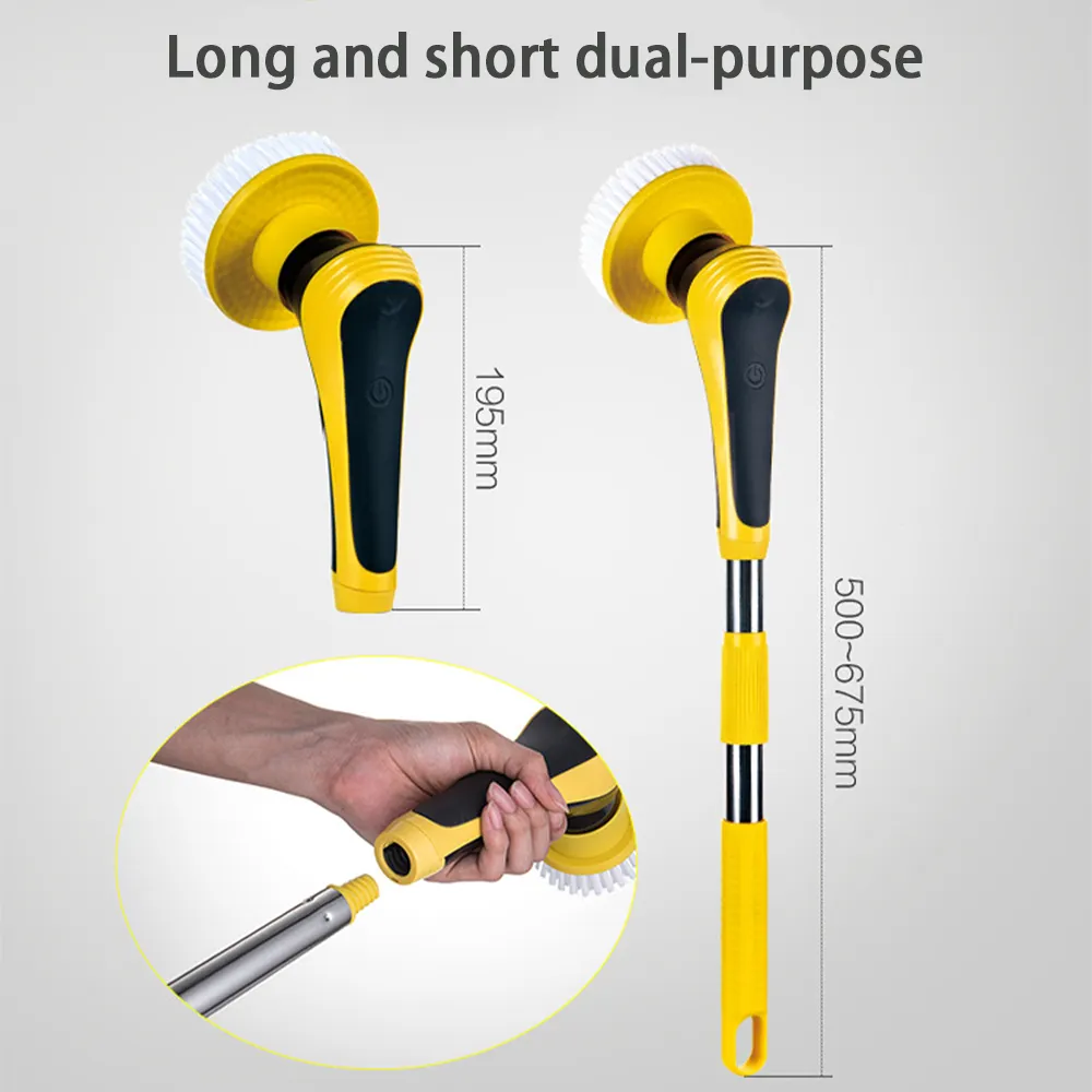Cleaning Brush Bathroom Floor Electric Wireless Adjustable