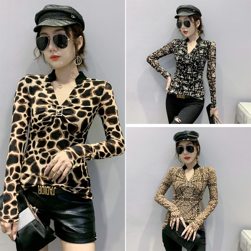 Mesh Sexy Western-style Bottoming Shirt