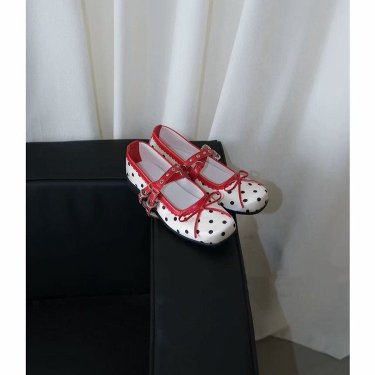 Polka Dot Mary Jane Flats