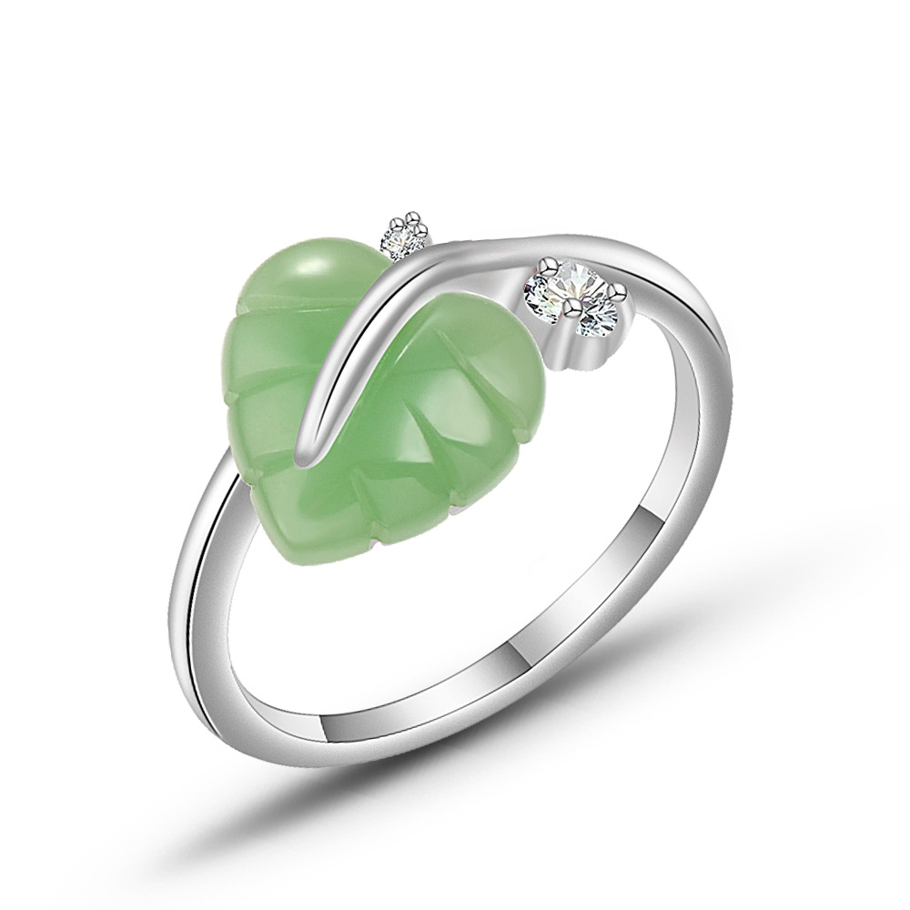 Temperament Heart-shaped Leaf Ring Female Elegant Bracelet