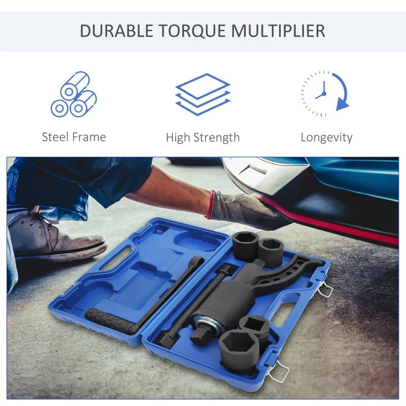 Heavy Duty Torque Multiplier Wrench Set, Amplifie Lug Nut Remover,  Labor Saving Wrench Tool With Carrying Case