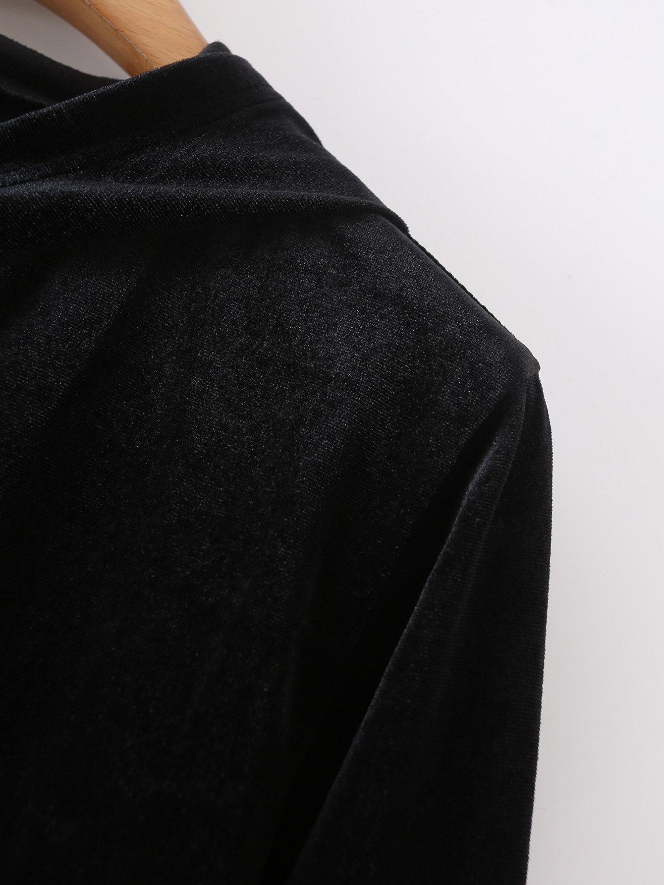 Women's Slim Fitting Velvet Hooded Jumpsuit - Image 7